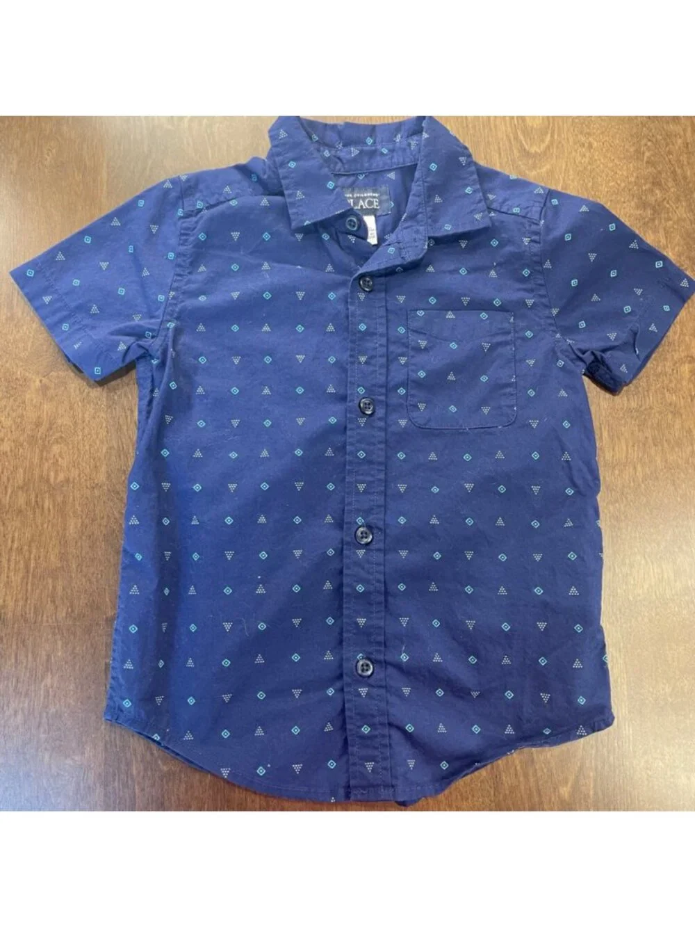 The Children's Place Button Up Shirt Lot Boys Size 4T 100% Cotton Short Sleeve